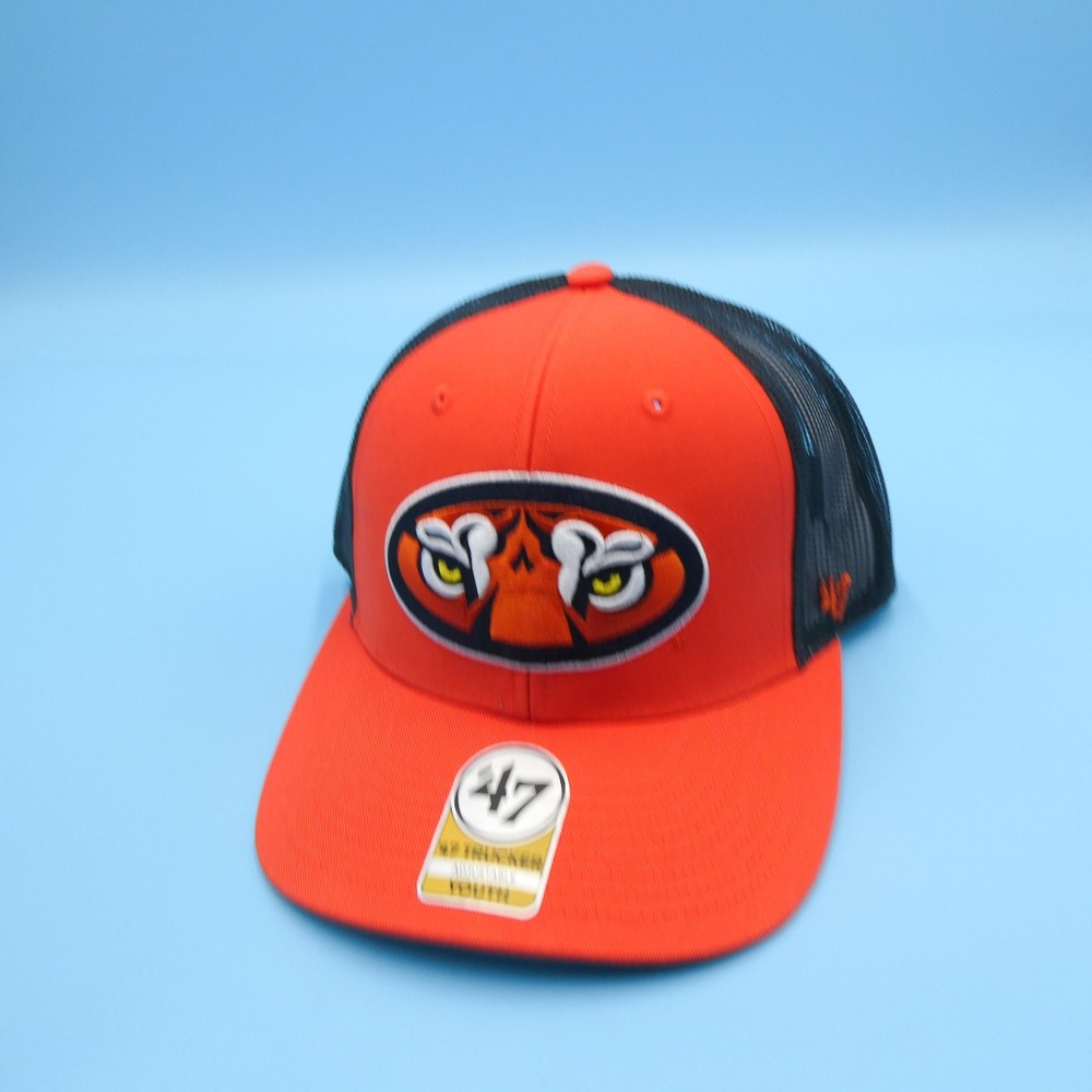 '47‎ Brand Trucker Hat Youth Auburn Tigers Orange Navy Blue Mesh Snapback Cap